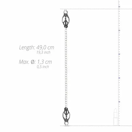 EasyToys Japanski stil metalne kleme sa lancem, podesivi pritisak