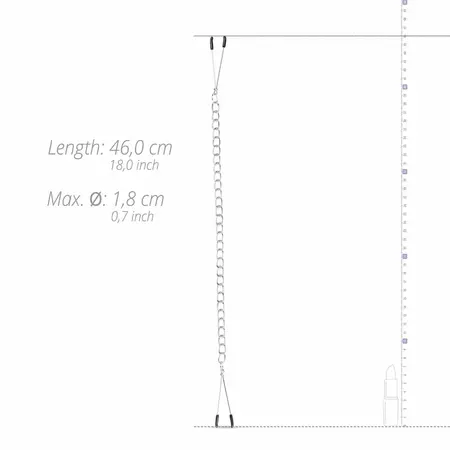 EasyToys podesive pincetne stezaljke za bradavice sa metalnim lancem - Crna