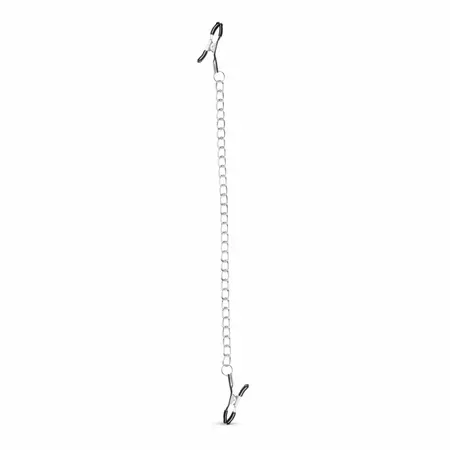 EasyToys podesive metalne stege za bradavice sa lancem, srebrna boja
