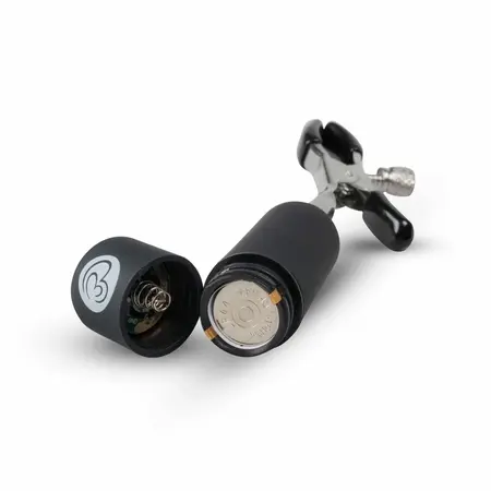 EasyToys Vibrirajuće Podesive Stege za Bradavice sa 10 Režima Vibracija, Crna
