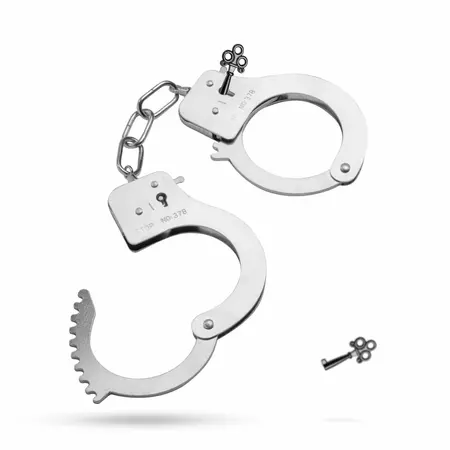 Ouch! Podesive metalne lisice Srebrne: Siguran sistem sputavanja