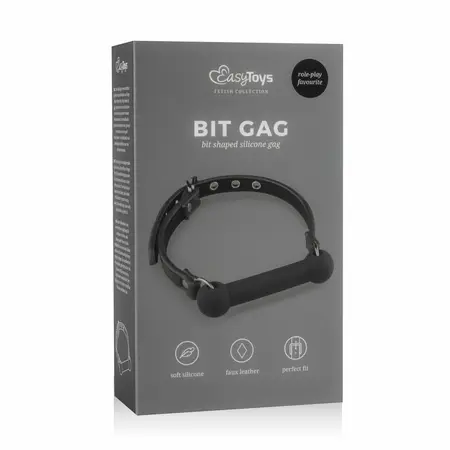 EasyToys Silikonski bit gag - podesivi model za udobnost, crna