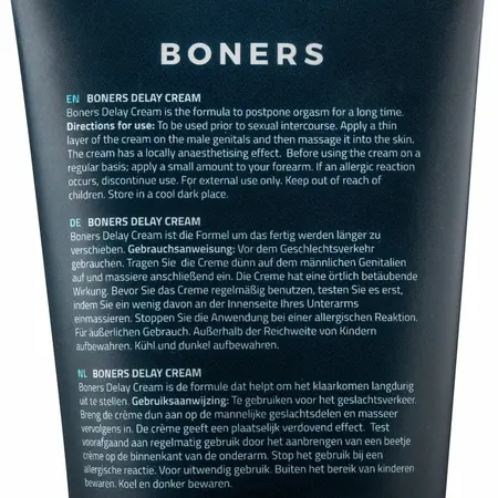 Boners Delay Cream 50ml – Formula za produženu udobnost za muškarce