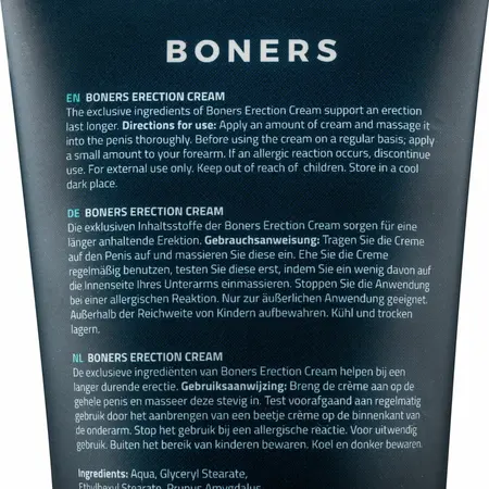 Boners Erection Cream 100ml – Formula za njegu kože na biljnoj bazi