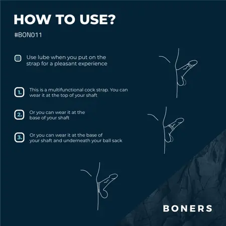 Boners Podesivi Silikonski Strap S/M Fleksibilni Intimni Pojas