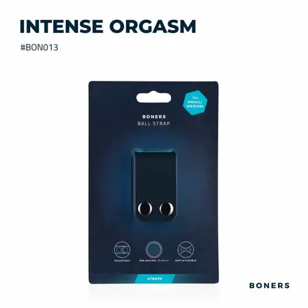 Boners Adjustable Silicone Ball Strap S/M - Flexible Comfort Fit Black