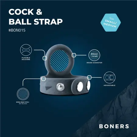 Boners podesiva silikonska intimna traka S/M - Ergonomsko pristajanje