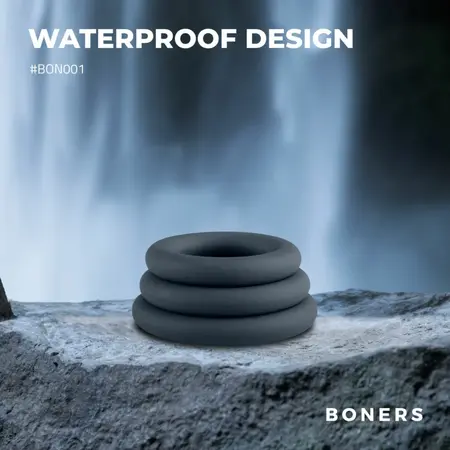 Boners Silicone Ring Set siva 3 veličine fleksibilan materijal prijatan za kožu