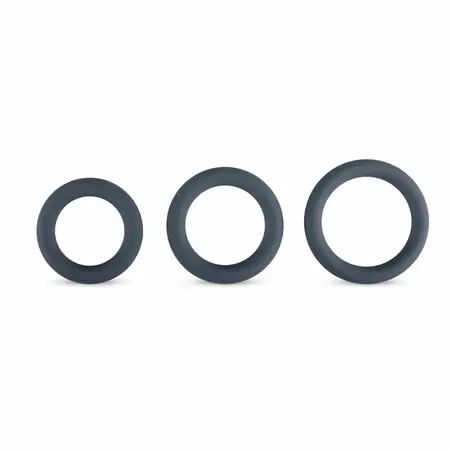 Boners Silicone Ring Set siva 3 veličine fleksibilan materijal prijatan za kožu