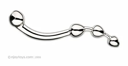 Njoy Fun Wand Stainless Steel Dual-Ended Intimate Massager Silver