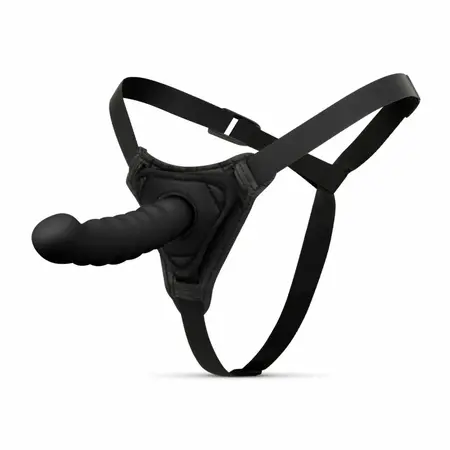 EasyToys Silicone Strap-On Sistem - Podesivi Remen i Zakrivljeni Model, Crna