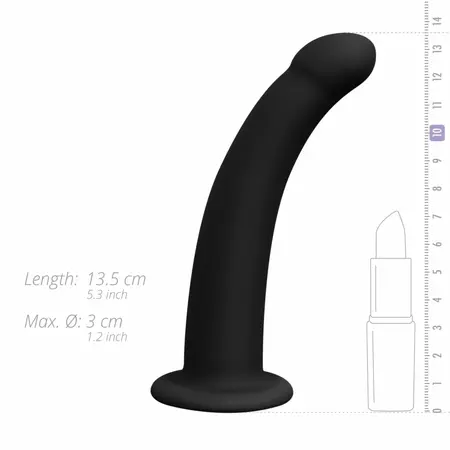 EasyToys Silicone Strap-On System podesivi pojas i glatki štap crne boje