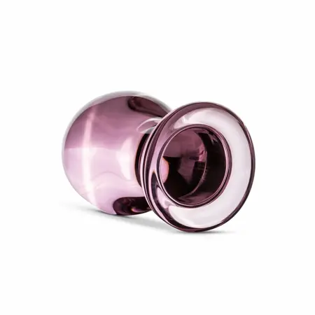 Glas Pink Medium analni stakleni čep - glatki borosilikat, 4,3 cm