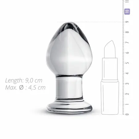 Glas Intimate Plug model br. 26, providno staklo, srednja veličina