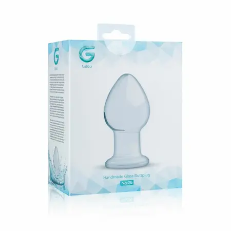 Glas Intimate Plug model br. 26, providno staklo, srednja veličina