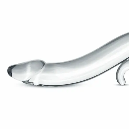 Glas staklena igracka br. 14, transparentni zakrivljeni model sa ergonomskom ruckom