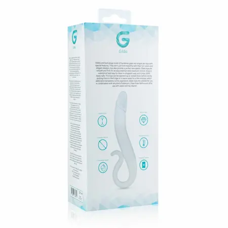 Glas staklena igracka br. 14, transparentni zakrivljeni model sa ergonomskom ruckom
