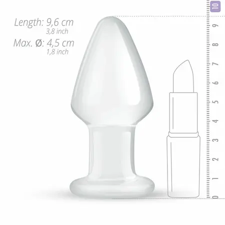 Glas Model No. 25 Srednji stakleni analni dodatak 4.6 cm providan
