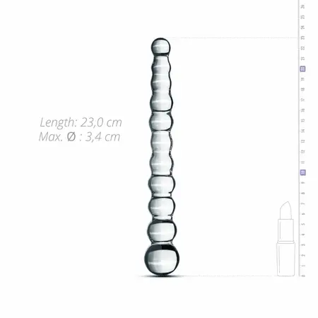 Glas No. 20 Beaded Glass Intimate Model, Clear, 18 cm