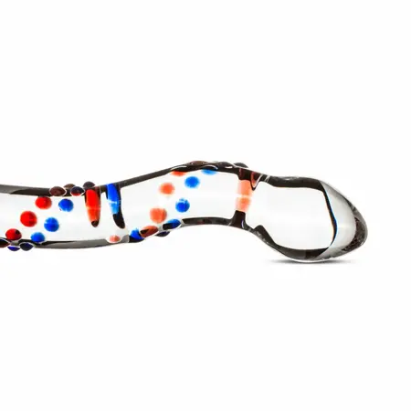 Glas No. 3 stakleni intimni uređaj sa teksturiranim obojenim akcentima 19 cm