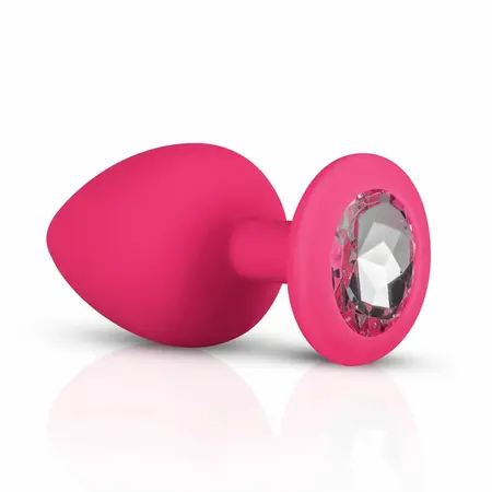 EasyToys Silicone Jewel Plug Set Pink – 3 veličine, dekorativna baza
