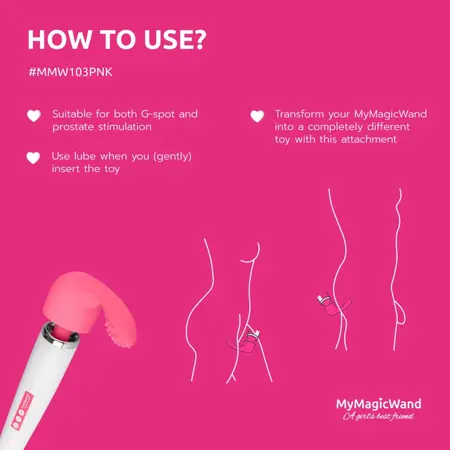 MyMagicWand ružičasti silikonski anatomski nastavak za wand masažer