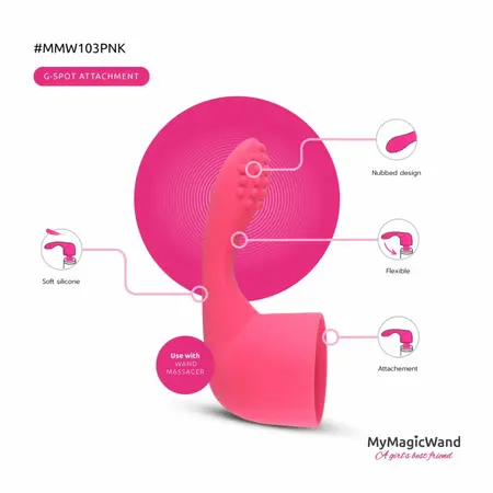 MyMagicWand ružičasti silikonski anatomski nastavak za wand masažer