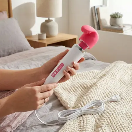 MyMagicWand ružičasti silikonski anatomski nastavak za wand masažer