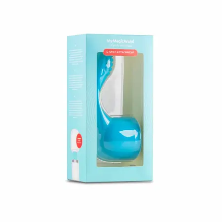 MyMagicWand silikonski dodatak za G-spot/prostatu, plave boje, fleksibilna glava