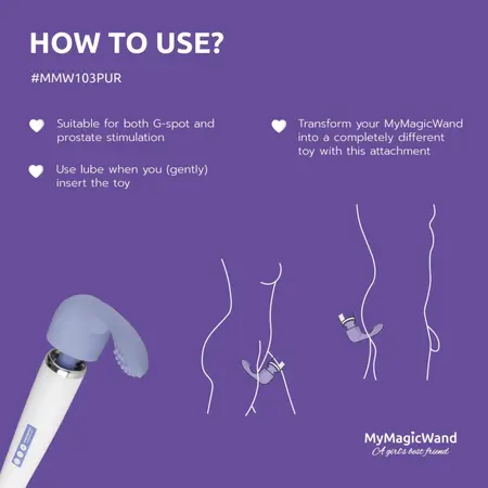 MyMagicWand silikonski dodatak za G-tačku ljubičasta - fleksibilni nastavak