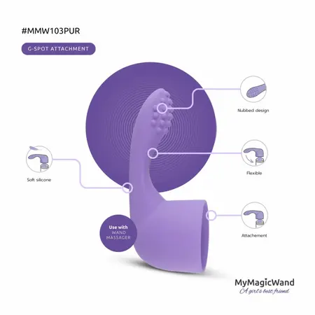 MyMagicWand silikonski dodatak za G-tačku ljubičasta - fleksibilni nastavak