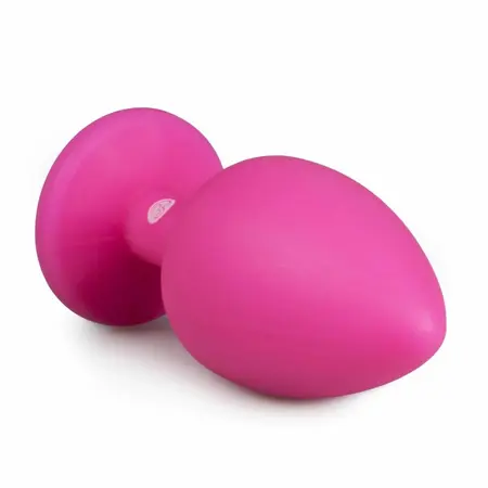 EasyToys Silikonski Intimni Čep Veliki Roze sa Dekorativnim Dragim Kamenom
