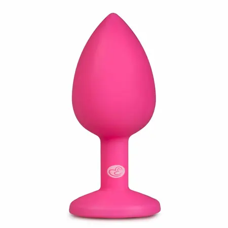 EasyToys Diamond Plug Small Pink - Silikonski intimni dodatak sa bazom od dragulja