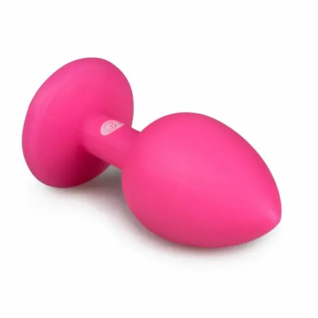 EasyToys Diamond Plug Small Pink - Silikonski intimni dodatak sa bazom od dragulja
