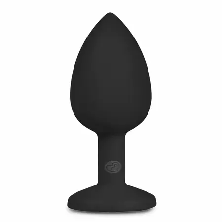 EasyToys Diamond Silicone Plug Small Black - Elegantan dodatak sa bazom od dragulja