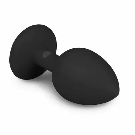 EasyToys Diamond Silicone Plug Small Black - Elegantan dodatak sa bazom od dragulja