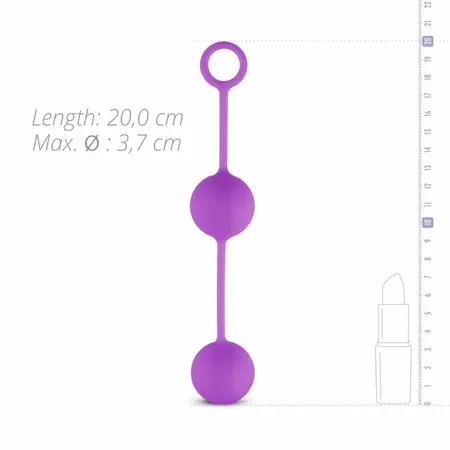 EasyToys Duo Weighted Exercise Balls Purple - Pelvic Floor Trainer