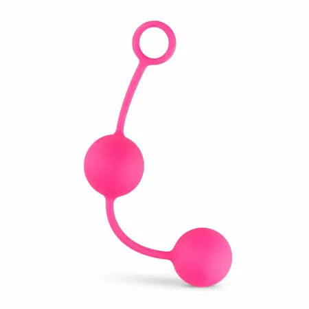 EasyToys Pink Dual Weighted Balls with Counterweight System, Silicone