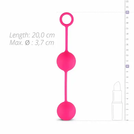 EasyToys Pink Dual Weighted Balls with Counterweight System, Silicone
