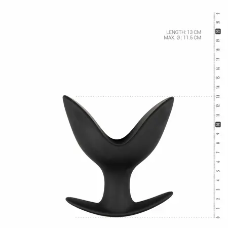 EasyToys Silicone Anchor Plug Large - Fleksibilan intimni sistem, crna