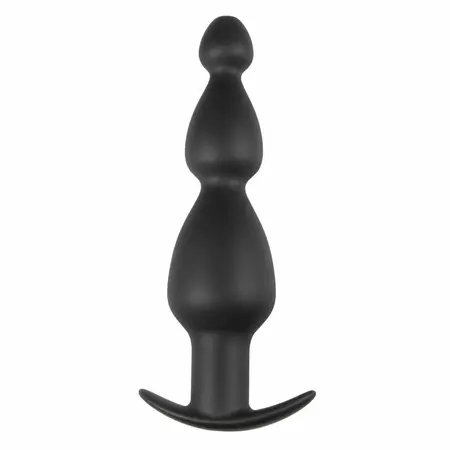 Sinner Gear Hollow Silicone Black Plug - Anatomski dizajn, veliki