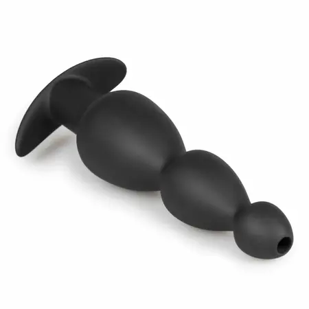 Sinner Gear Hollow Silicone Black Plug - Anatomski dizajn, veliki