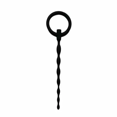 Sinner Gear Silicone Urethral Sound sa prstenom za povlačenje - Fleksibilan talasasti dizajn