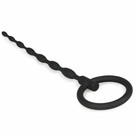 Sinner Gear Silicone Urethral Sound sa prstenom za povlačenje - Fleksibilan talasasti dizajn