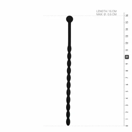 Sinner Gear Silicone Intimate Dilator - Crna, fleksibilan rebrasti dizajn