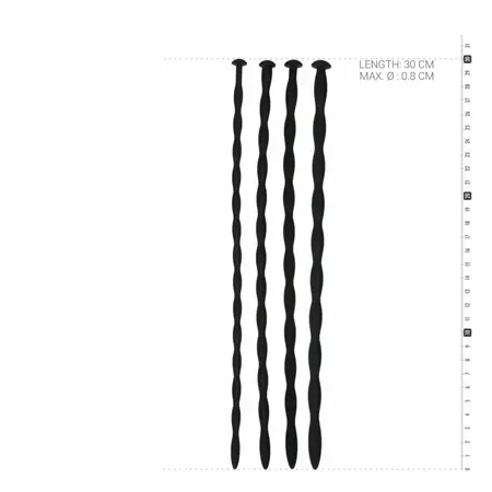 Ouch! Silicone Dilator Set - Fleksibilan medicinski kvalitet, 5 veličina, crna
