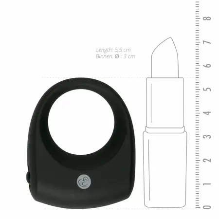 Vivid silikonski intimni prsten sa uklonjivim bullet vibratorom, crna
