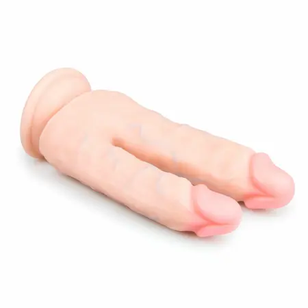 EasyToys dvostrani silikonski intimni model sa vakuumskom bazom 18 cm