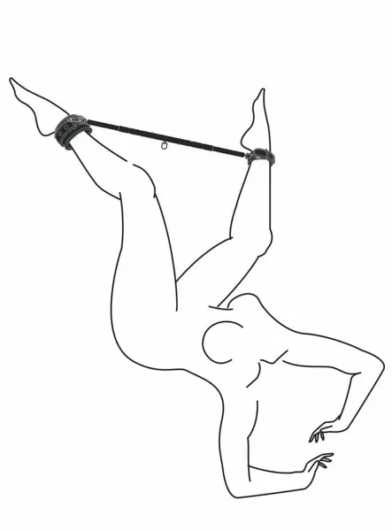 Expander podesiva metalna šipka sa uklonjivim lisicama 70-90 cm
