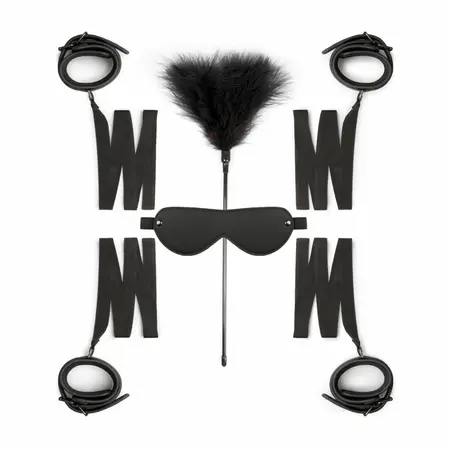 EasyToys Bondage Starter Kit - Podesive lisice i povez za oči set